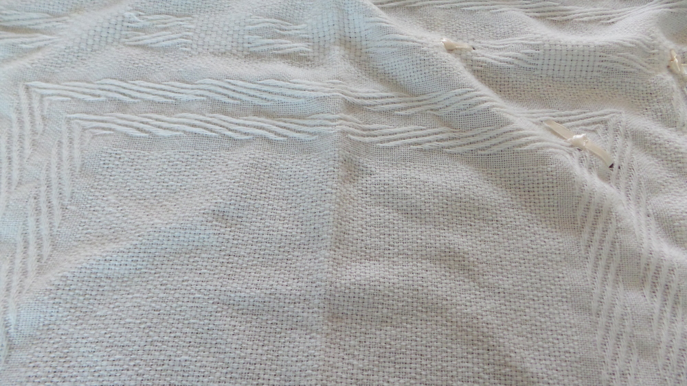 Vintage Julius Berger & Co. Baby blanket with Belgium lace